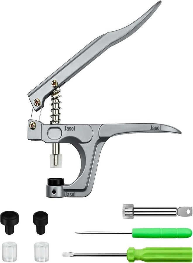 Jasol Snap Pliers for Crafts Clothing, Hand-Held Pliers Tool for Snaps Buttons, No-Sew Button Snap Fastener Press Attacher Punch for T3 T5 T8 Plastic Snap Buttons - Image 1